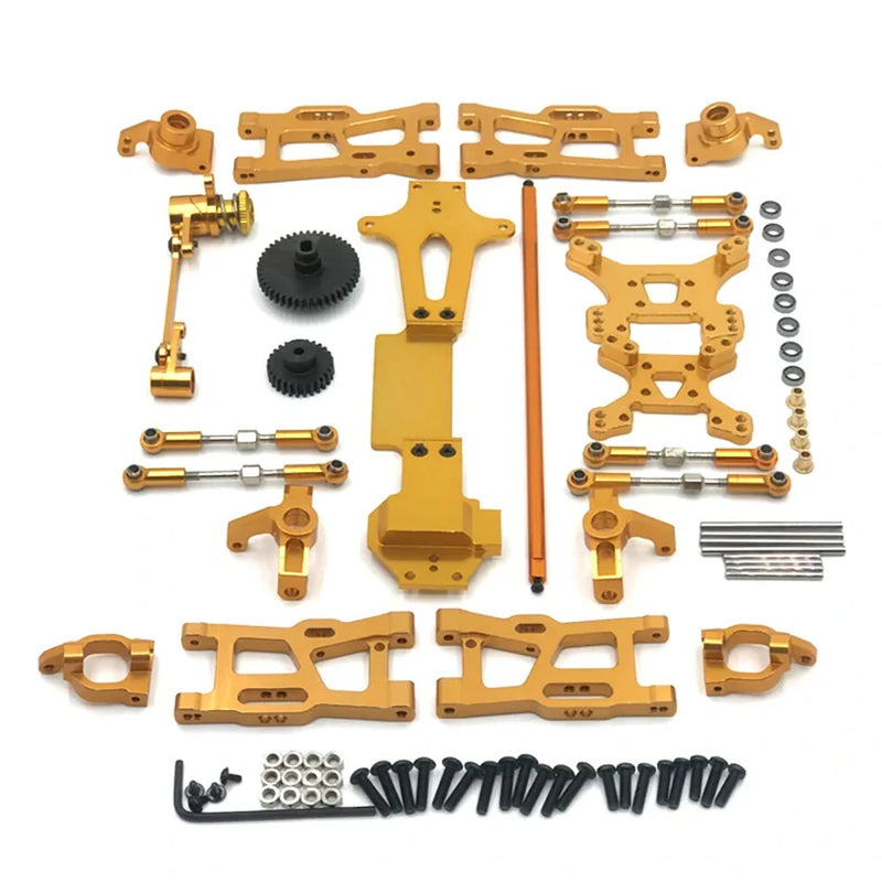 Upgrade Metal C Seat Steering Cup Swing Arm Central Drive Shaft For WLtoys 1/14 144010 144001 144002 RC Car Spare Parts