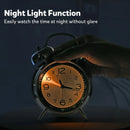 AGSIVO 4 Inch Loud Alarm Clock Twin Bell Analog for Heavy Sleepers Silent Non-Ticking Quartz with Backlight