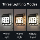 Solar Light Door Number Light Outdoor Digital Light Waterproof LED Indicator Light Home Entrance Courtyard Wall Light