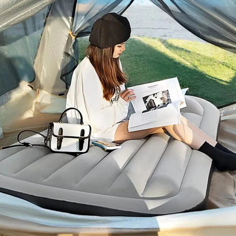 IPRee Air Cushion Inflatable Mattress Camping Air Cushion Bed With Built-In Pillow Foldable Storage Suitable For Home, Camping, SUV, Truck Tent