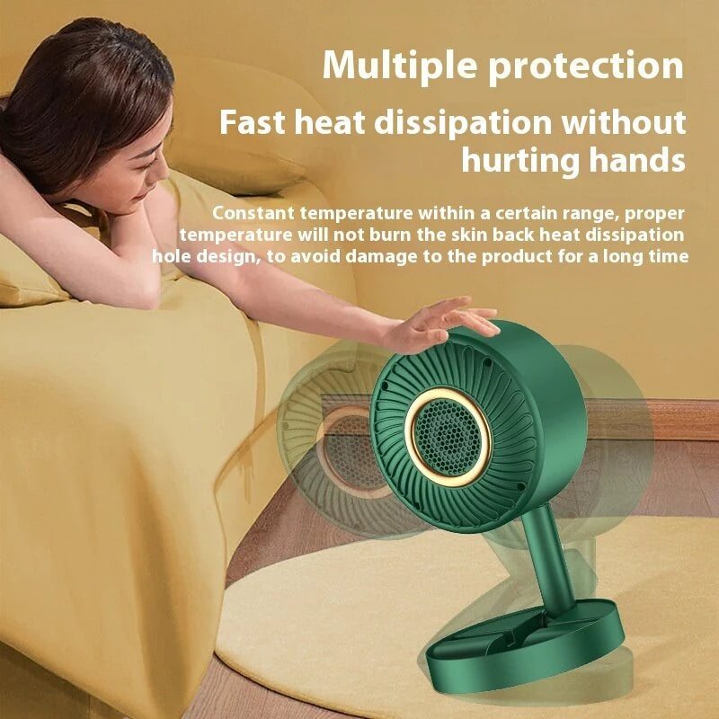 500W Mini Portable Extendable Foldable Heater Quick-Heat Household Heater Mini Small Desktop Heater Stretch Foldable Dormitory Electric Heater
