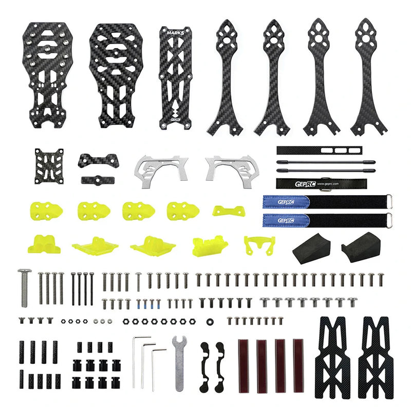 GEPRC GEP-MK5 225mm Wheelbase 5mm Arm Thickness Carbon Fiber X Type Frame Kit for Mark5 HD RC Drone FPV Racing