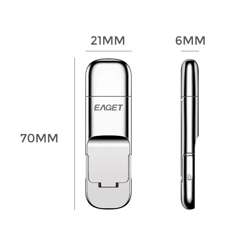EAGET SU10 Type-C & USB Flash Drive 1TB/512GB/256GB USB3.1 Gen2 High Speed U Disk Portable Solid State Drive