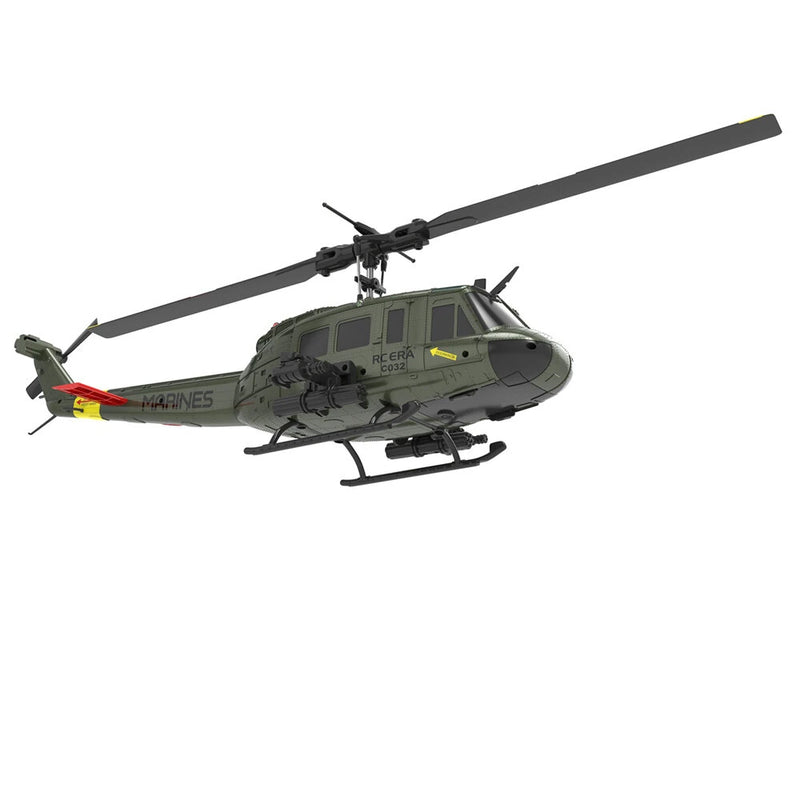 RC ERA C032 UH-1 2.4G 6CH 6-axis Gyroscope 1:48 Scale Huey Altitude Hold Optical Flow Positioning TOF Altitude Hold Flybarless RC Helicopter RTF