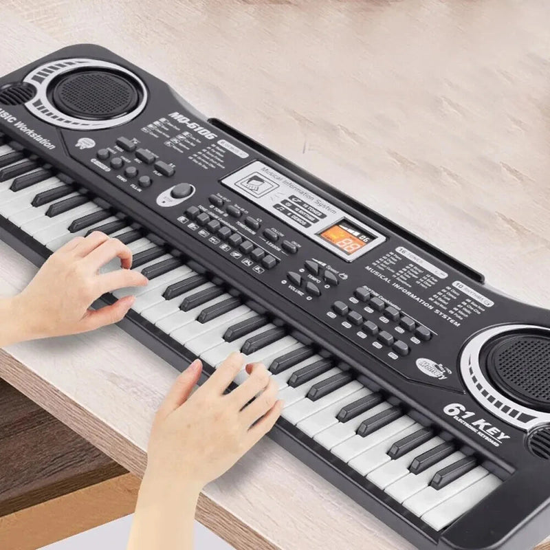61 Keys Portable Electronic Piano Keyboard Organ With Microphone Educational Toys Musical Instrument Gift for Kids Beginners