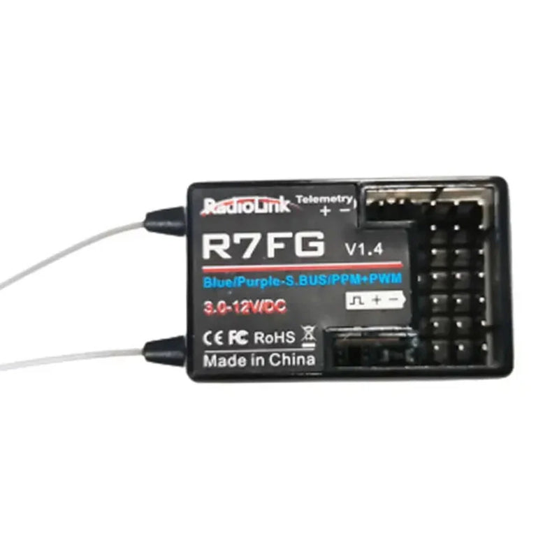RadioLink R7FG 2.4GHz 7CH Dual Antenna SBUS/PPM/PWM RC Reciever Integrated Gyro For Radiolinks RC4GS/RC6GS/T8S/T8FB/RC8XRC Transmitter