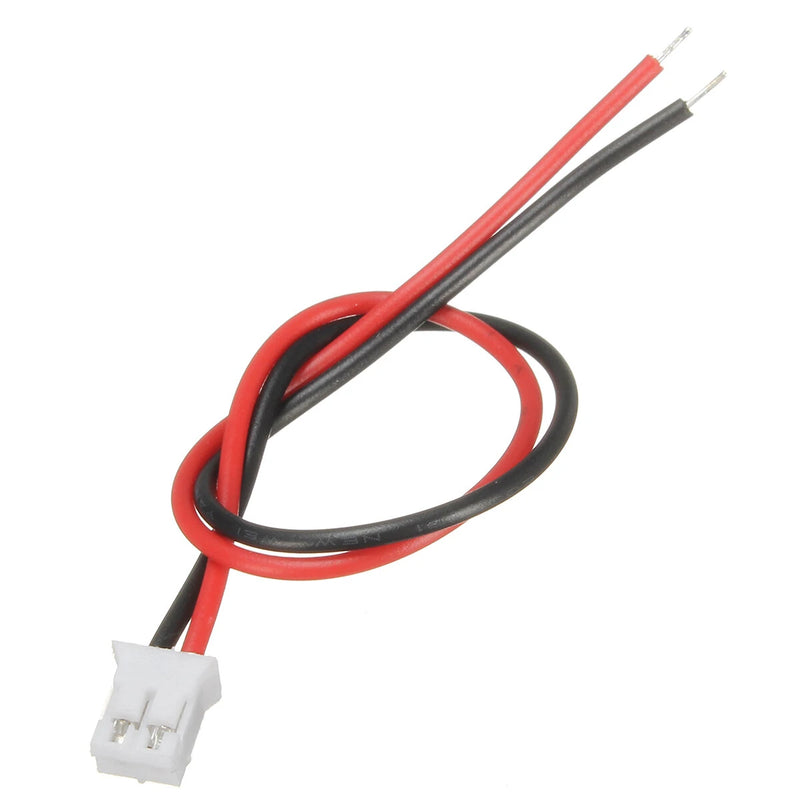 Excellway 100Pcs Mini Micro JST 2.0 PH 2Pin Connector Plug With 120mm Wires Cables