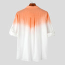 INCERUN Mens Gradient Print Front Buttons Long-Sleeve Casual Shirts