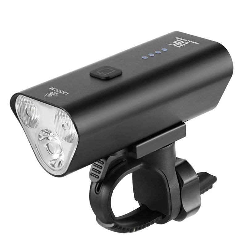 BENGGUO 1200LM Bike Headlight 6 Cycling Flash Lamp Light Modes Aluminum Alloy Waterproof Type-C Charging Bicycle Front Light for MTB Riding