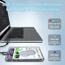 JEYI 2.5" Hard Drive Enclosure Clearly Case USB 10Gbps to SATA III/II/I External Hard Disk Case for 9.5/7mm HDD SSD Support UASP