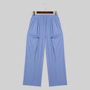 INCERUN Men's Clothing 2 Piece Set Knit Ribbed Round Neck Vest & Trousers Casual Solid Color Set for Daily Wear