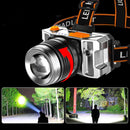 Outdoor 500LM Wave Sensor Headlamp White Yellow Blue 3 Light Source Fishing Headlights USB Charging Night Running Lamp