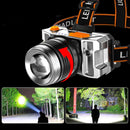 Outdoor 500LM Wave Sensor Headlamp White Yellow Blue 3 Light Source Fishing Headlights USB Charging Night Running Lamp