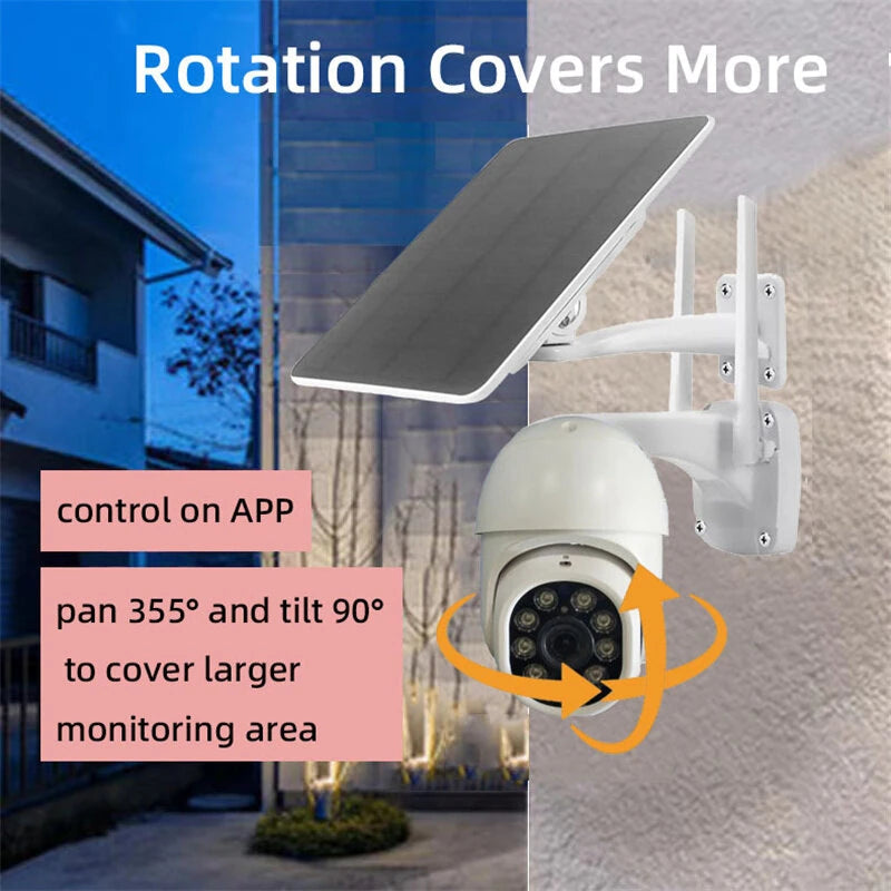 TUYA 3MP Solar WIFI 4G Camera HD Monitor Two-Way Audio Motion Tracking Smart APP Eco-Friendly Security Camera