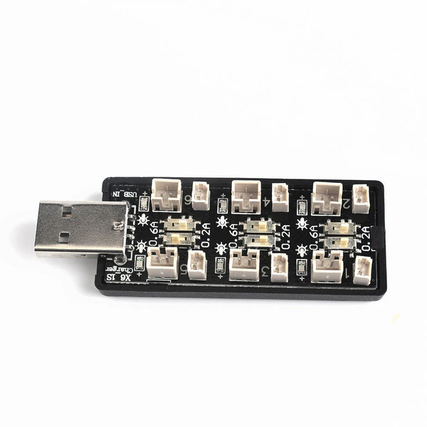 1S 6CH 4.35V LiHv Lipo Battery Charging Adapter Board 5V 2A USB PH1.25 PH2.0 Battery Charger Board for RC Toy Model Batteries