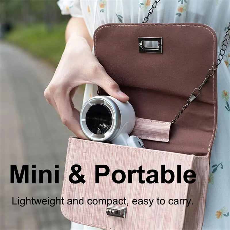 IPRee Handheld Mini Electric Fan Turbo Foldable Portable Neck Hanging Fans 5 Speed Rechargeable Fan Display Screen Angle Adjustable