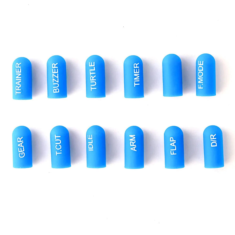 12pcs Radiomaster Labeled Silicon Switch Cover kits Short/ Long for TX16S TX12 Zorror Jumper Flysky Radio Transmitter
