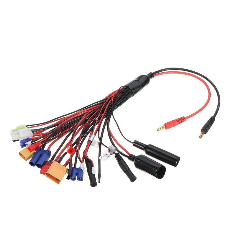 20 in 1 Multifunction Charger Cable 4mm Banana Pklug to XT60 XT90 EC3 EC5 Tamiya  for B6 B6AC PL6 PL8 Charger