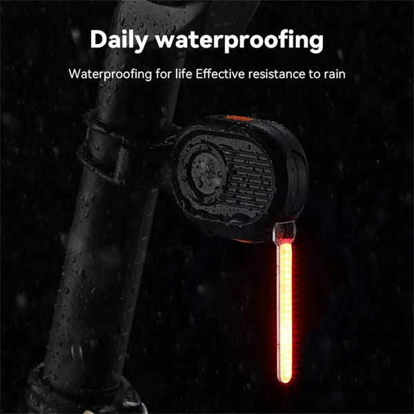 JOHORSE Bike Warning Taillight LED Streaming Red Light 300mAh Battery USB Rechargeable Waterproof Flashlight for MTB Bicycle Road Bike