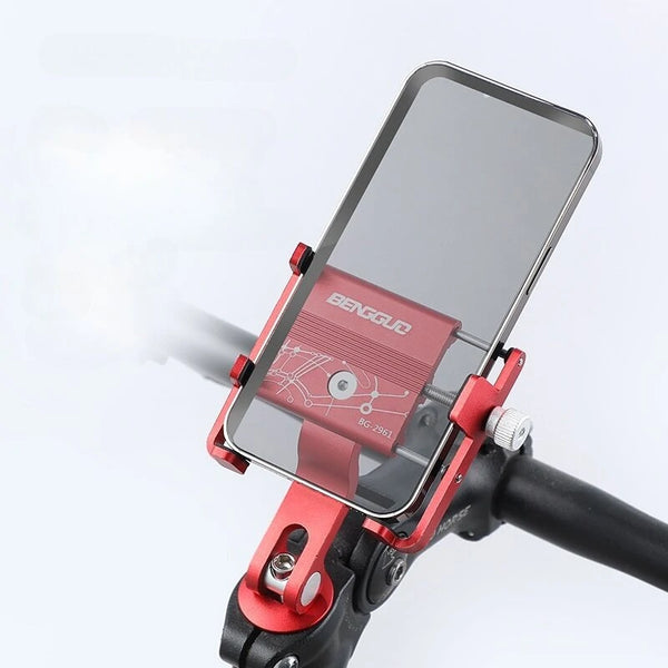 BENGGUO Bike Holder Aluminum Alloy 180 Adjustable Sturdy Anti-fall Waterproof 0.2kg Lightweight Handlebar Holder Suitable for 50-95cm width Mobile Phone for Motorcycle Bicycle Scooter