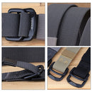 ENNIU Military Equipment Belt Men Elastic Nylon Tactical Belts For Jeans Pants Solid Strap Canvas Double Ring Metal Buckle Waist Belt