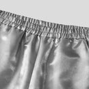 INCERUN Mens Sparkle Solid Color Long Pant Fashion Elastic Waist Trousers for Men