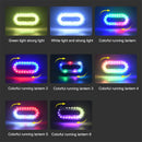 BIKIGHT Colorful RGB USB Rechargeable LED Bike Taillight 14 Light Modes Waterproof Safety Rear Light for Night Riding Cycling Equipmen