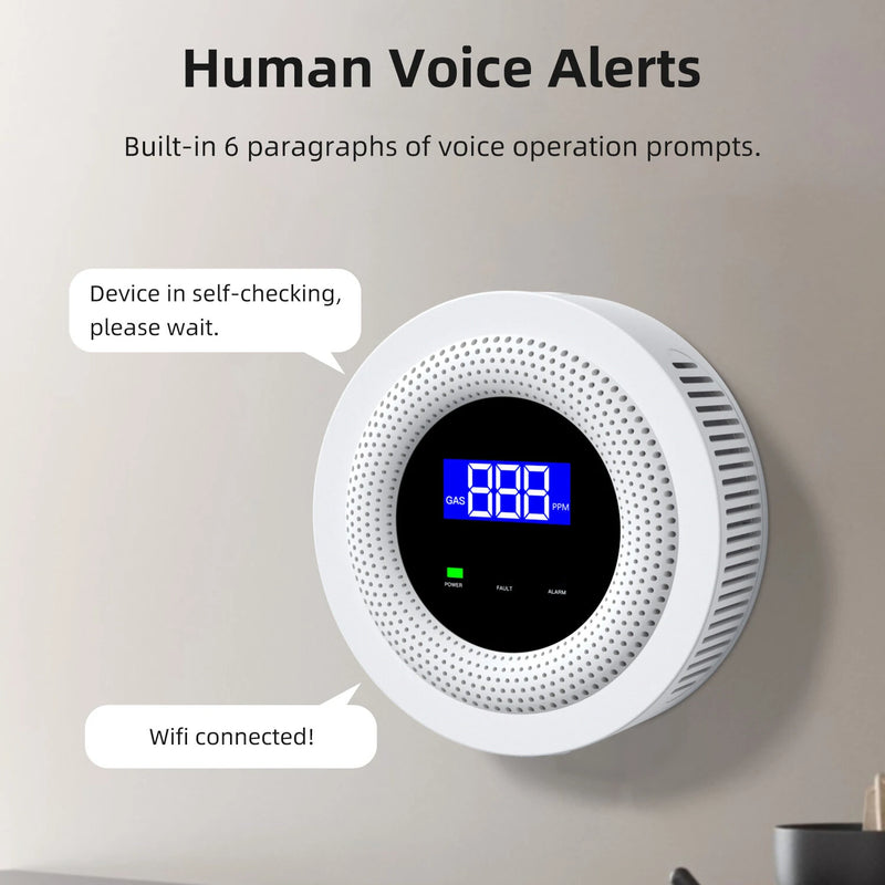 Wifi Natural Gas Leak Detector Alarm Security Protection Smart Home 433MHz Wireless Gas Leakage Sensor Fire Safety Detector Works With Tuya