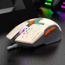 XUNFOX H6 RGB Mecha Style Wired Gaming Mouse 1200-3600DPI 6-Keys USB Wired E-sports Gamer Mice for PC Laptop Computer