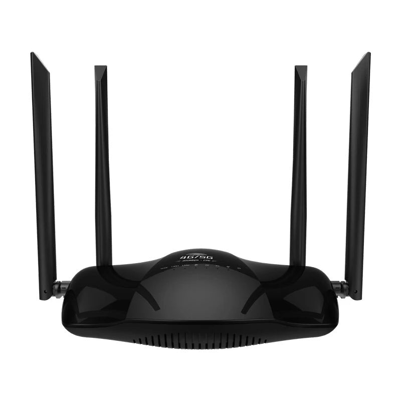 4G CPE Wireless Router 300Mbps High-Speed 4 High-Gain Antennas 32 Users LAN WAN Ports SIM Card Slot Plug and Play Secure Encryption Heat Dissipation