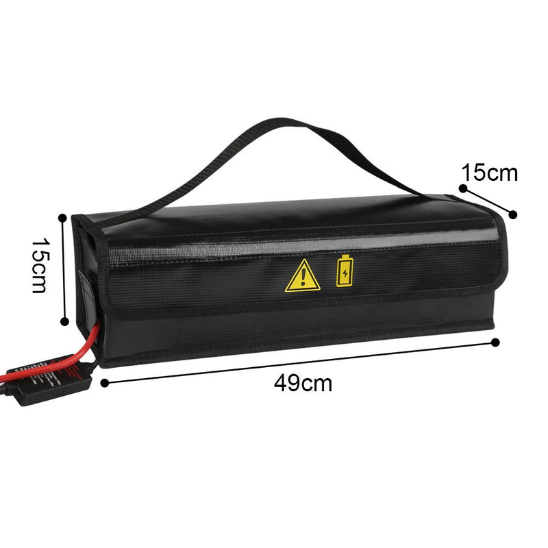 XANES 49*15*15cm Portable E-Bike Lipo Battery Bag Fireproof Waterproof Electric Bicycle Battery Protection Handbag with Charging Port