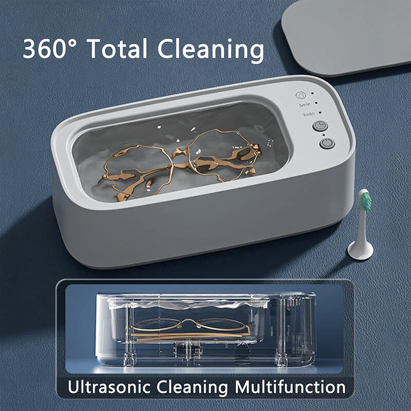 Ultrasonic Cleaning Machine Glasses Cleaning Machine Portable Household Jewelry Glasses Cosmetic Lens Cleaner Teeth Set Cleaner