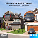 Hiseeu 4K 8MP PoE IP Camera Outdoors Night Vision Motion Detection Two-way Intercom H.265+ Video Surveillance Audio Record CCTV Home Security Cameras