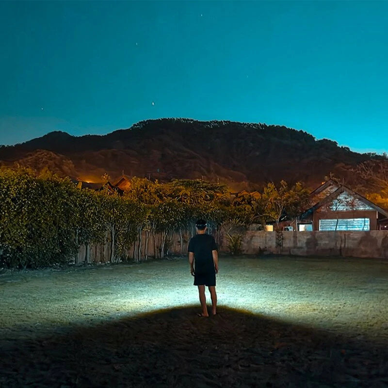 Smart Sensor 600 Lumens XPG+COB LED Headlamps Double Light Source Headlight With Safety Light Waterproof Portable Head Lamp