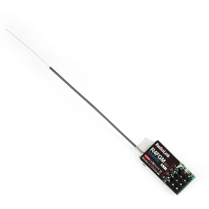 Radiolink R4FGM 2.4GHz 4CH FHSS PWM Mini Receiver with Gyro for RC Airplane Car Boat RC4GS RC6GS T8S T8FB RC8X Transmitter