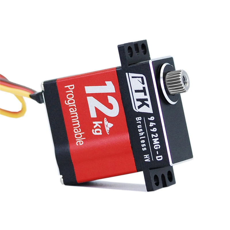 PTK 9492 MG-D 9g 12KG High Torque Stainless Steel Gear Waterproof Brushless Digital RC Servo for Fixed Wing Car and Aircraft Model