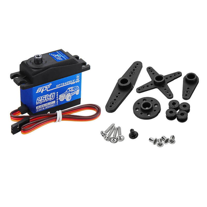 SPT Servo SPT5425LV-W 25KG 90 Digital Servo Metal Gear Large Torque Waterproof For 1:8 1:10 RC Robot Car Boat