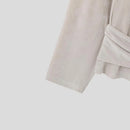 INCERUN Mens French Elegance Draped Neck Shirt Fashion High Elastic Solid Color Long Sleeve Top for Men