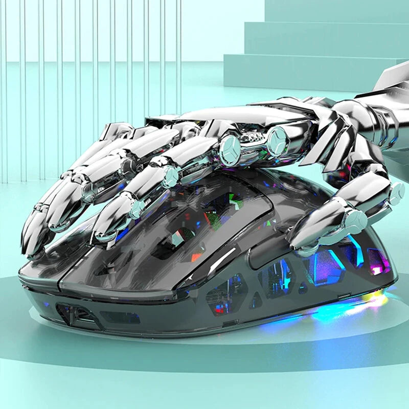 K-Snake BM560 Tri-Mode Wireless Mouse 3600DPI 83g Lightweight RGB Transparent Shell 600mAh Rechargeable Battery Bluetooth 2.4G Wired Esports Gaming Mice