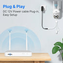 Hiseeu WK-2HD205 2 Cameras 5MP WiFi CCTV PTZ Camera Security System Kit 10CH NVR Recorder AI Motion Tracking IP Camera Set Video Surveillance System EU Plug