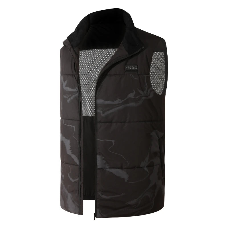 TENGOO HV-06 Smart Heated Vest 6 Heating Zones USB Rechargeable Polyester Washable Winter Electric Heating Vest Outdoor Work Warm Clothing