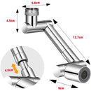 1440 Rotatable Scalable Metal Faucet Aerator Bathroom Tap Splash-proof Bubbler Faucet Filter Nozzle Tap Saving Water Extender