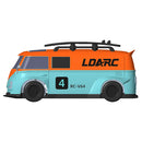LDARC V64 1/64 2.4G RWD RC Car Mini Drift Flat On-Road LED Lights LC01 Chassis Micro Van Vehicles Models Full Proportional Remote Control Racing Toys 80 Minutes Playing Time