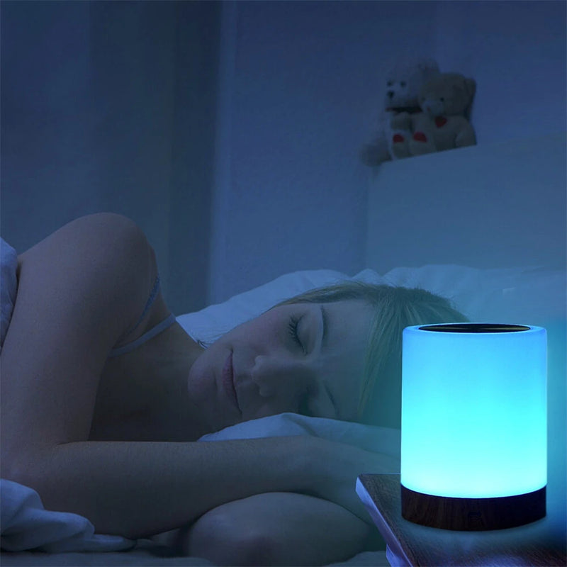 IPRee Touch Lamp LED Night Light for Bedrooms Living Room Portable Table Bedside Lamps Rechargeable Warm White RGB Light