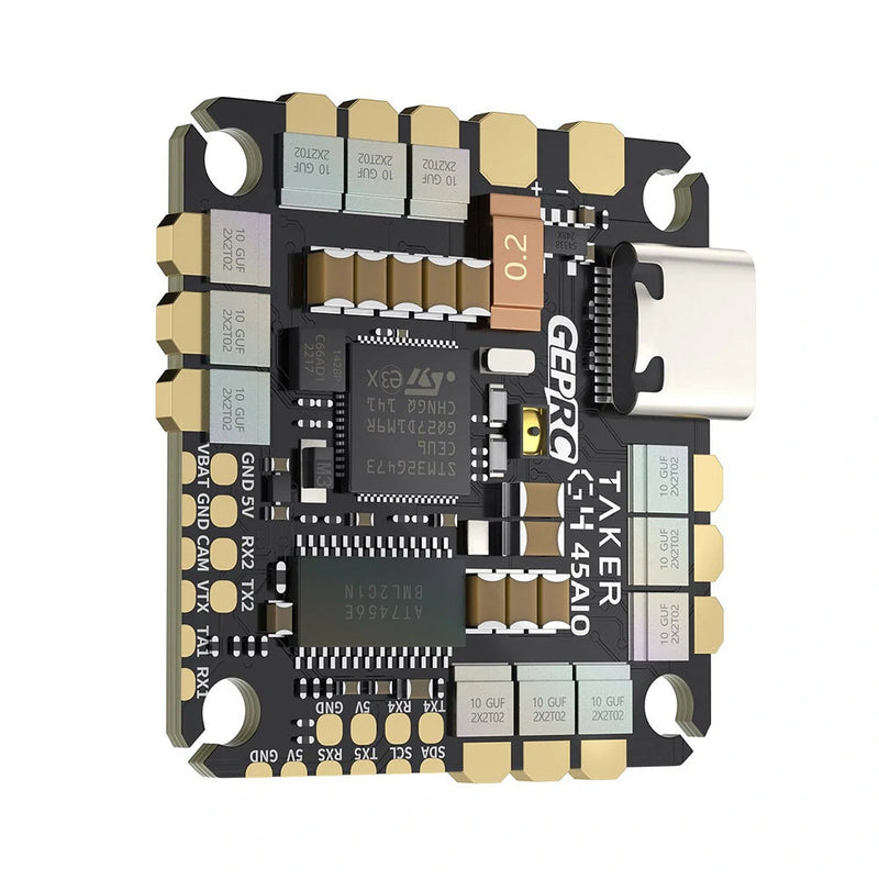 9g 25.5x25.5mm GEPRC GTAKER G4 45A AIO Flight Controller OSD Integrated with 45A 4in1 Brushless ESC 3-6S Support DShot600 for FPV RC Racing Drone