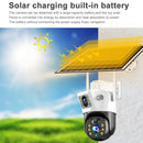 V380 Dual-Lens 4MP Solar Wireless WIFI IP Camera Outdoor 200MP+200MP 360-Degree View IP66 Waterproof Two-Way Audio PIR Motion Detection WiFi Security
