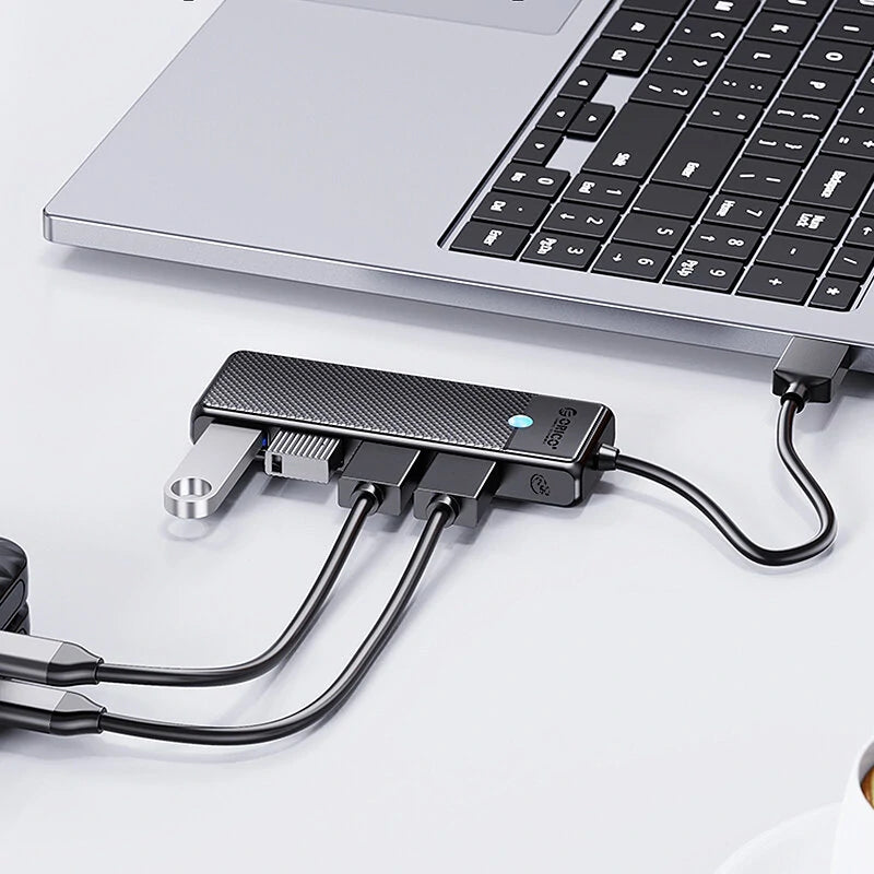 Orico 4-in-1 USB3.0 Hub Docking Station USB Adapter with USB3.0*4 for PC Laptop Computer Matebook Macbook Pro