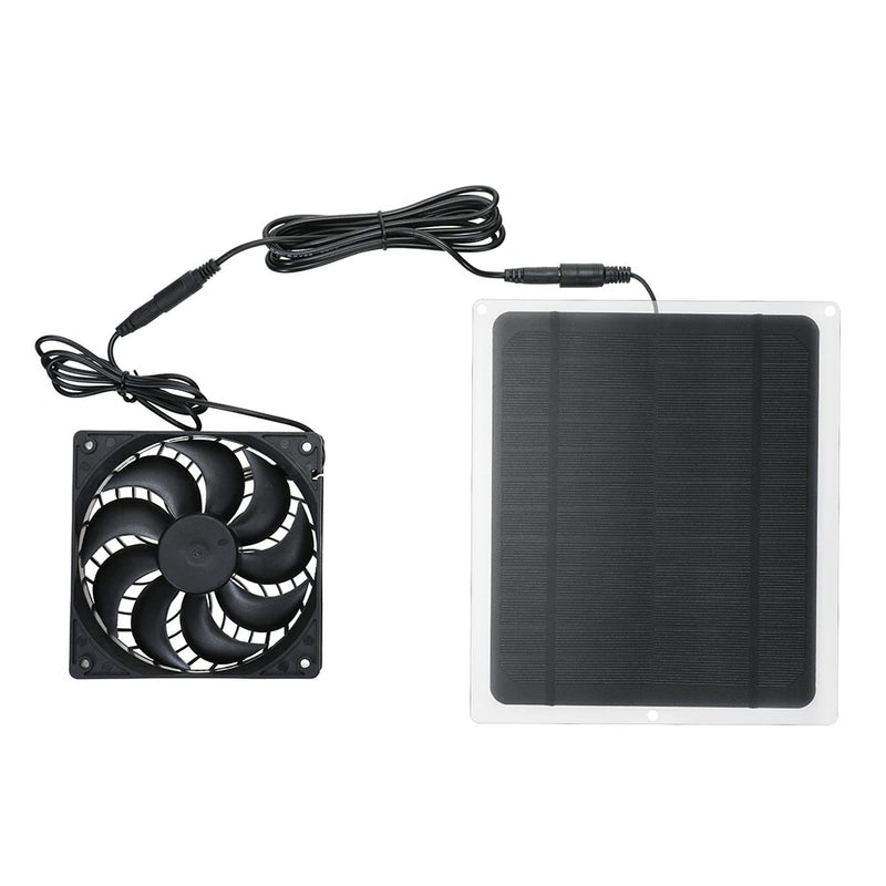 10W Photovoltaic Solar Panel High Speed Waterproof Exhaust Fan With Protective Net Suitable for Chicken Coop and Dog Kennel Shed