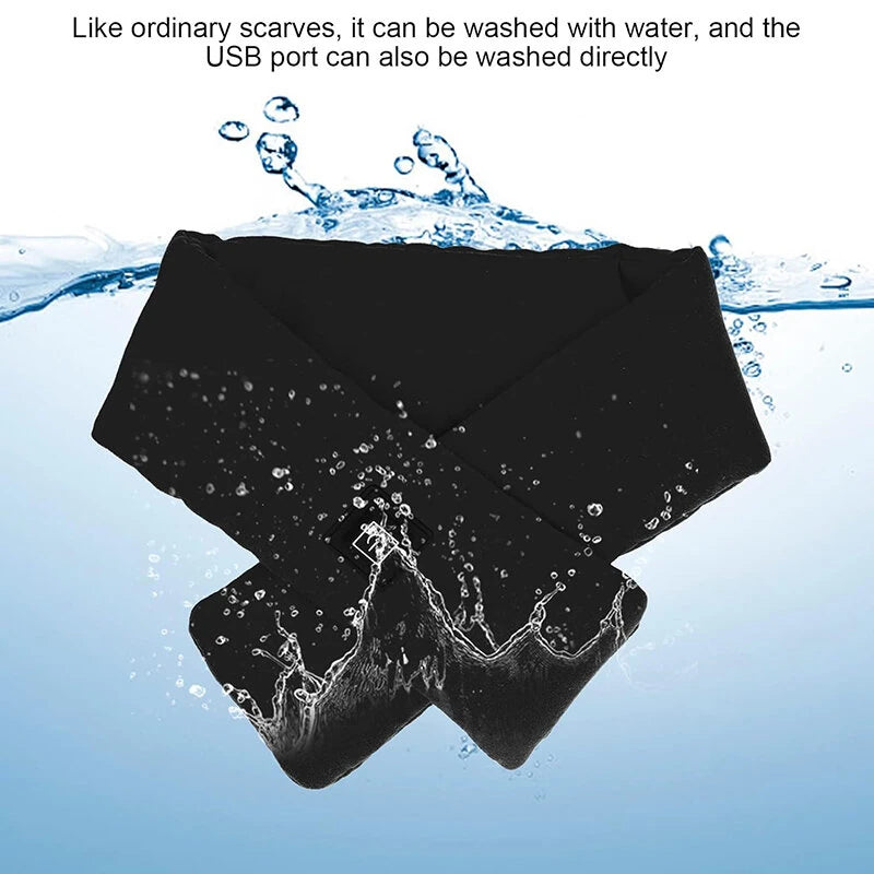 TENGOO Winter Heated Scarf 3 Levels Adjustable Temperature USB Charging Neck Warmer Intelligent Electric Heated Neck Wrap