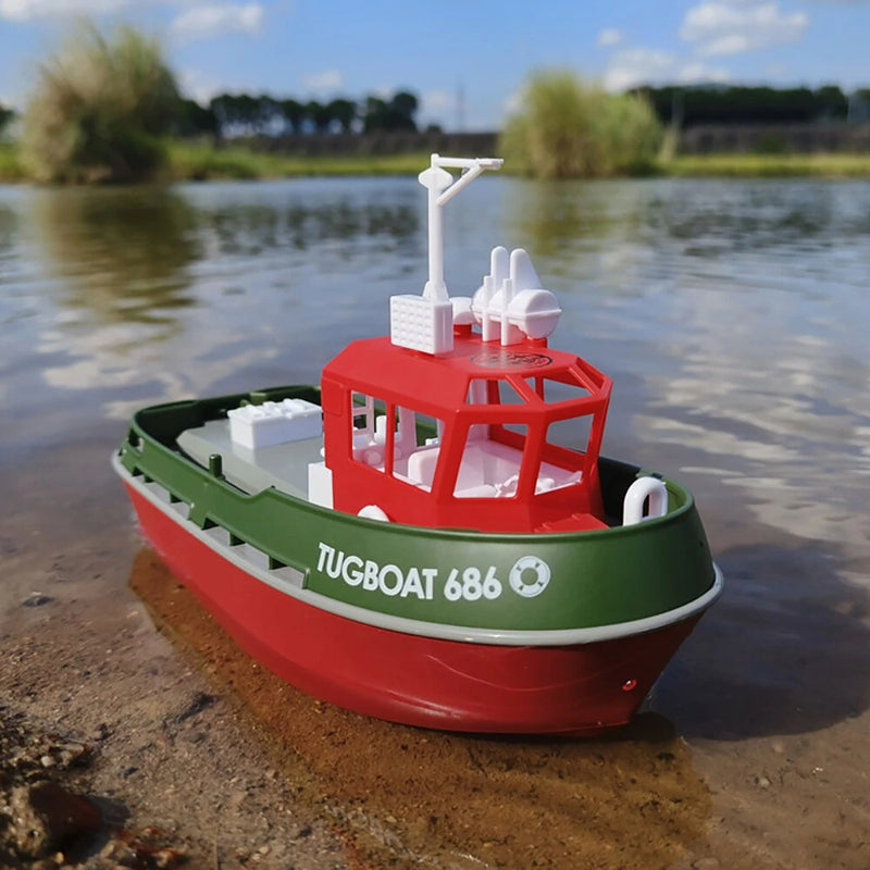 TY XIN 686 2.4G 1/72 Rc Boat Powerful Dual Motor Wireless Electric Remote Control Tugboat Model Toys for Boys Gift